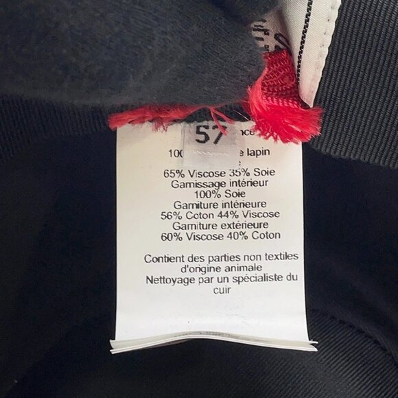 HERMES Minicoo Heart Fauve Lelove Hat Size 57 FeltWool Black - Picture 7 of 13